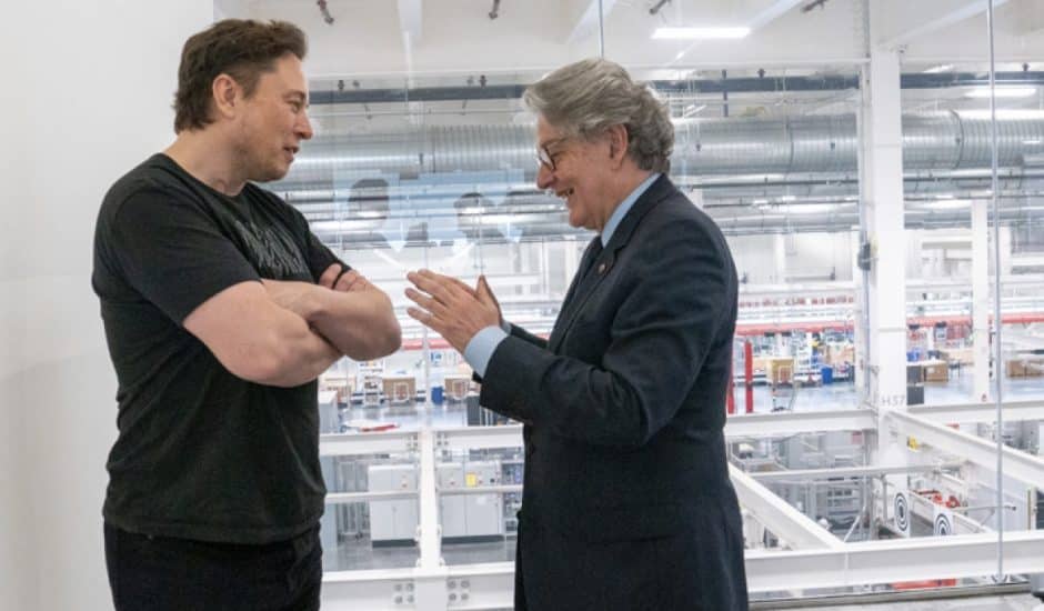 Elon Musk et Thierry Breton.