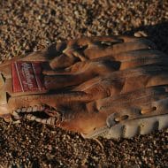Photographie d'un gant de Baseball.