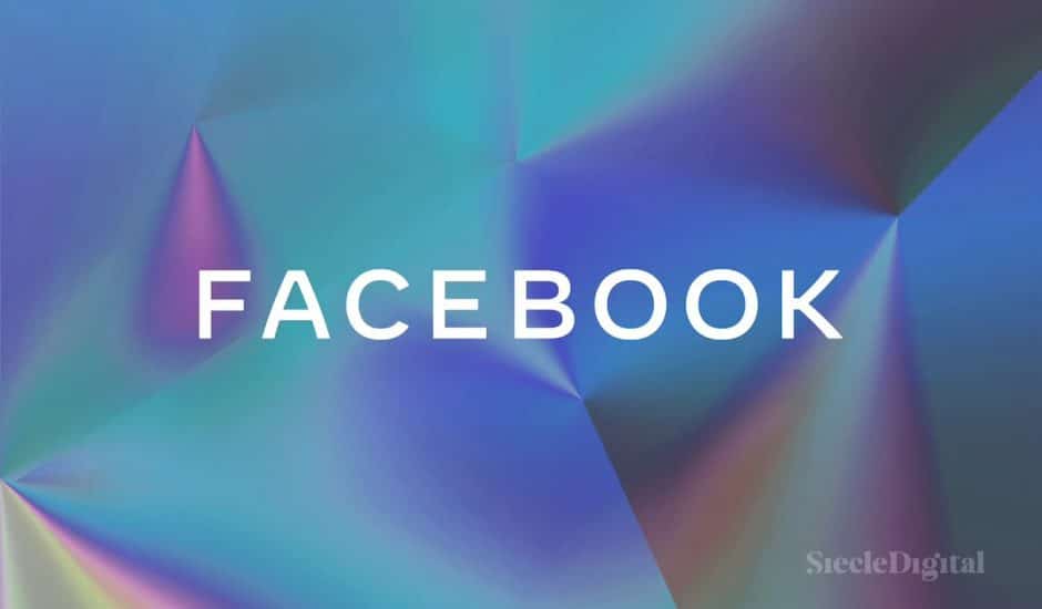 Illustration du logo de facebook sur fond coloré