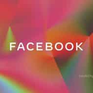 Illustration du logo de facebook sur font multicolore