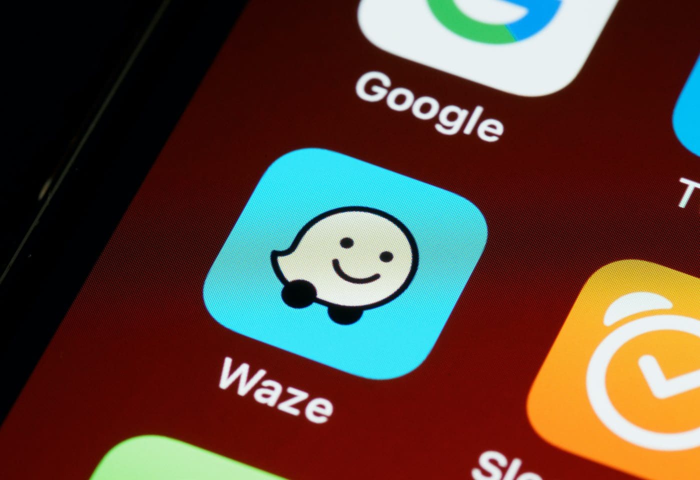Le logo de l'application Waze.