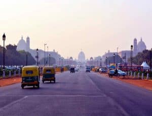 La ville de New Delhi.