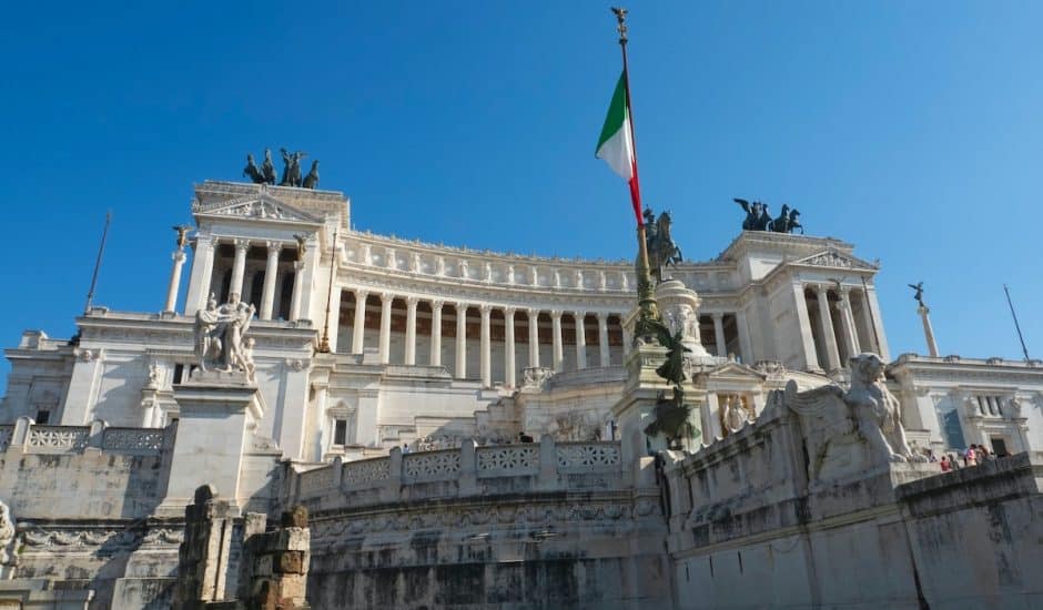 Le Palais Montecitorio où siège le parlement italien.