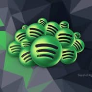 Logo Spotify sur fond noir
