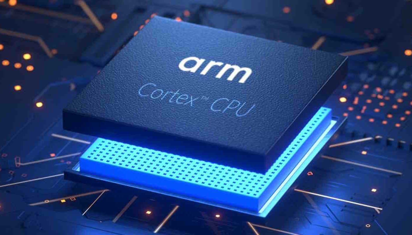Logo du processeur ARM Cortex CPU.