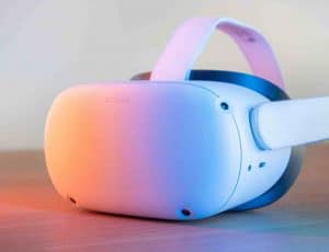 Un casque de réalité virtuelle.