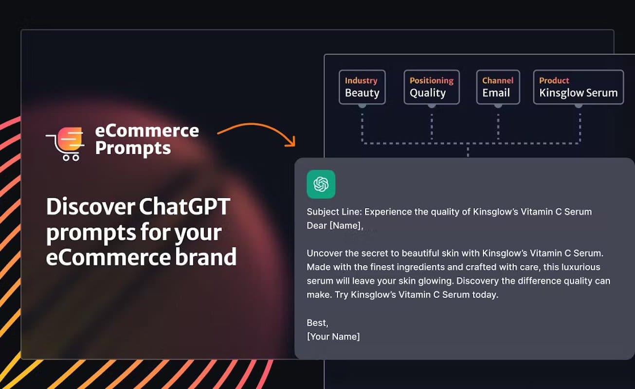 ChatGPT : ce site vous génère des prompts personnalisés axés e-commerce et marketing