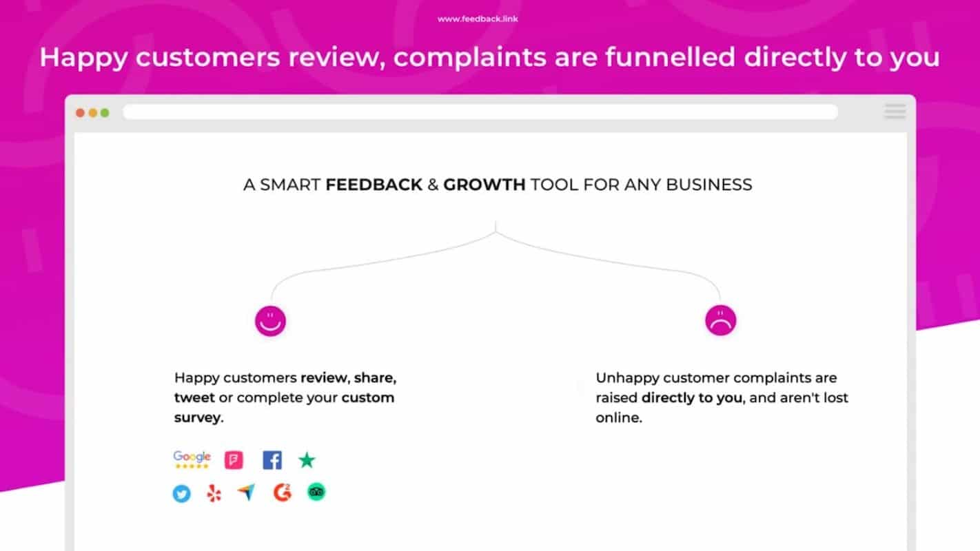 illustration solution feedback link sur fond violet