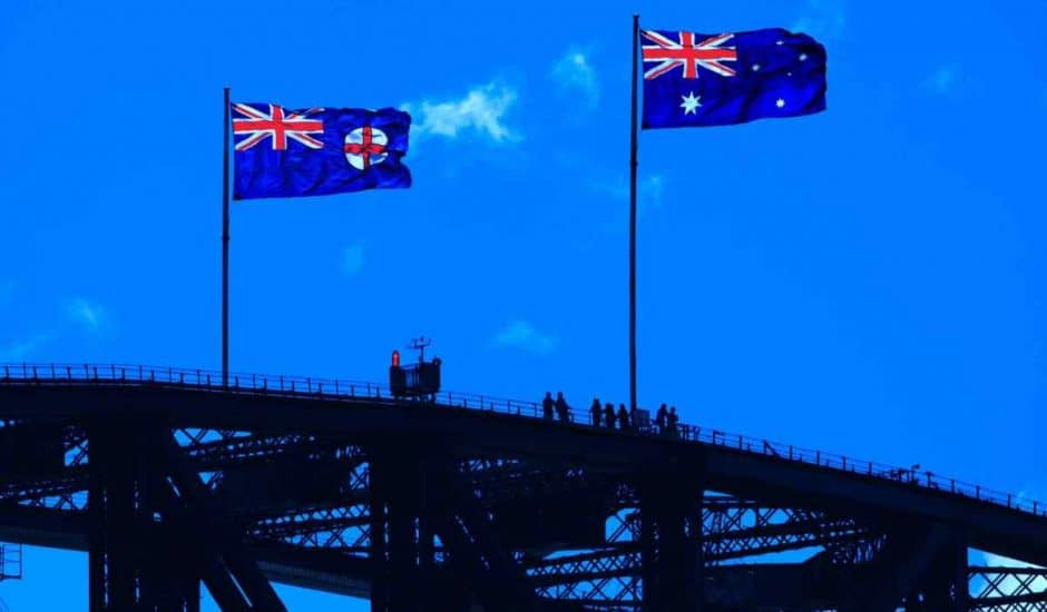 Des drapeaux australiens