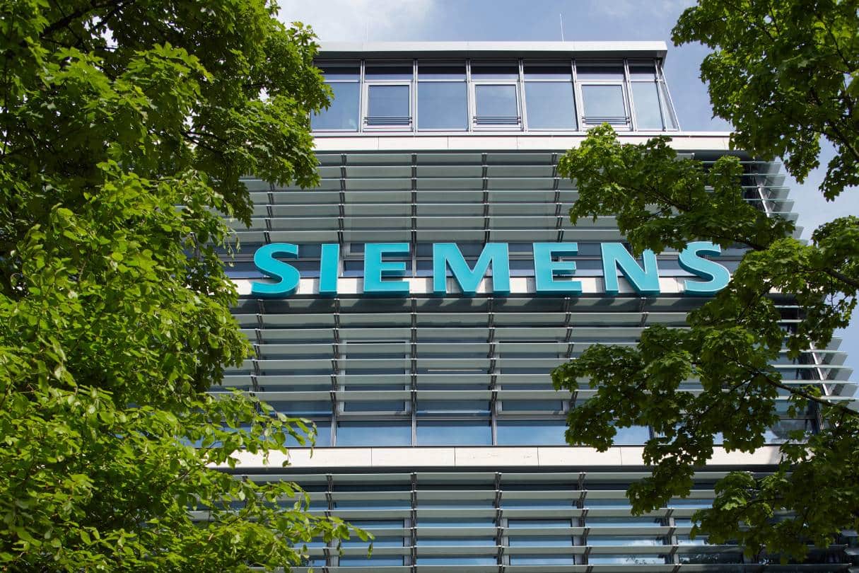 Le logo de Siemens.
