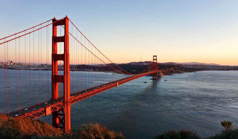 Le Golden Gate Bridge de San Francisco.