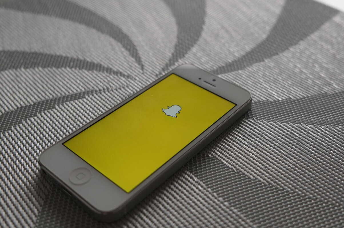 L'application Snapchat sur un Iphone.
