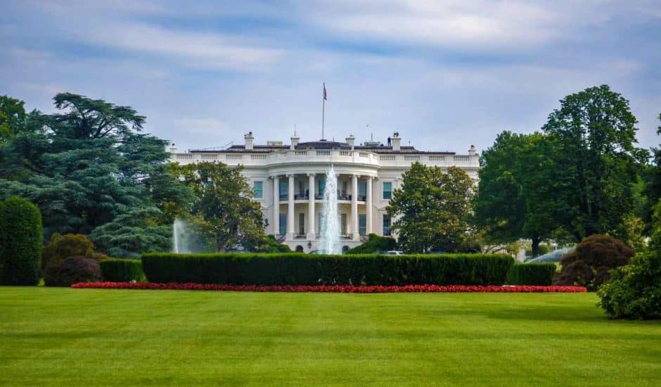 La Maison Blanche, où réside le président des États-Unis.