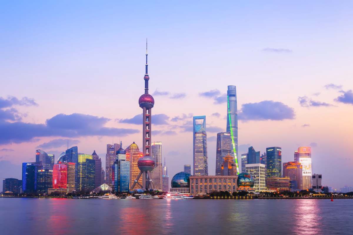 Skyline de la ville chinoise de Shanghai.