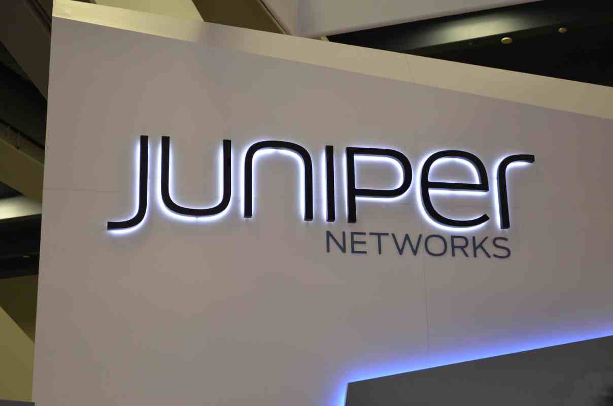 Logo de Juniper Networks, entreprise rachetée par Hewlett Packard Enterprise.