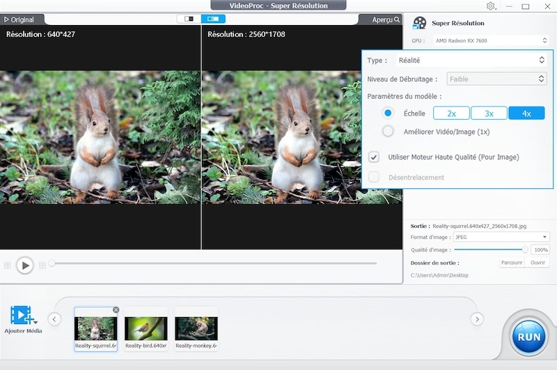 Améliorer la qualité d'une image - VideoProc Converter AI