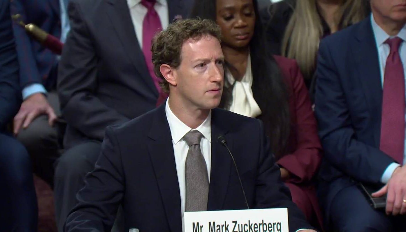 Mark Zuckerberg à son audition devant les sénateurs américains.
