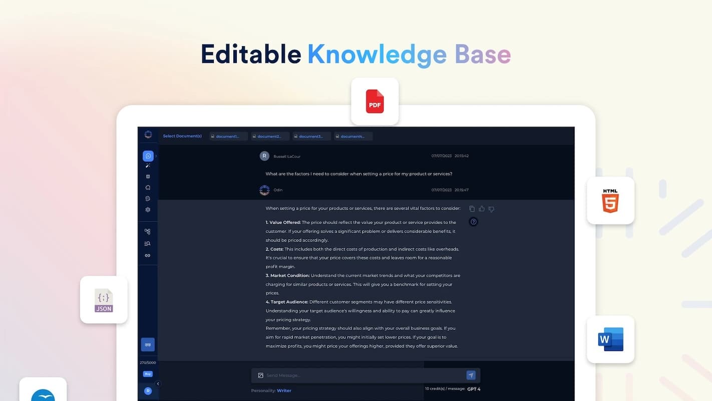 OdinAI - Editable Knowledge Base
