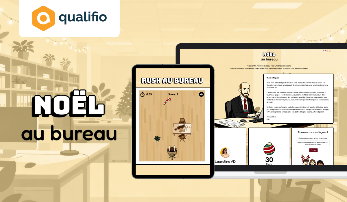 Qualifio organise un jeu de Noël survitaminé pour booster l’esprit d’équipe au bureau !