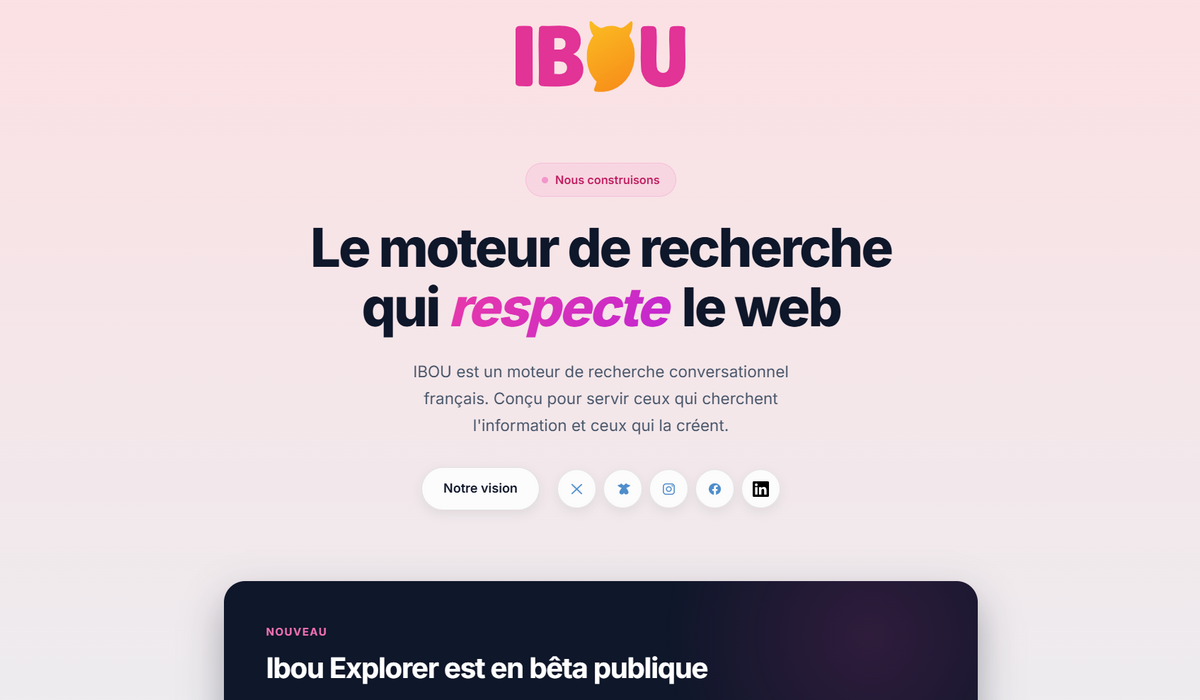 Xavier Niel mise sur IBOU, le moteur de recherche français qui veut défier Google